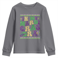 In My Mardi Gras Era Youth Sweatshirt Carnival New Orleans Trip Glitter Print