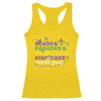 Beads Parades Crawfish King Cake Mardi Gras Racerback Tank Top