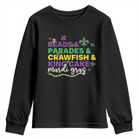Beads Parades Crawfish King Cake Mardi Gras Youth Sweatshirt