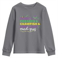 Beads Parades Crawfish King Cake Mardi Gras Youth Sweatshirt