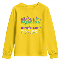 Beads Parades Crawfish King Cake Mardi Gras Youth Sweatshirt