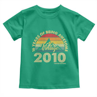 16th Birthday Toddler T Shirt Vintage 2010 Limited Edition 16 Year Old Gift