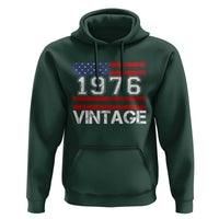 Vintage 50th Birthday Hoodie Retro 1976 American Flag 50 Year Old