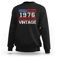 Vintage 50th Birthday Sweatshirt Retro 1976 American Flag 50 Year Old