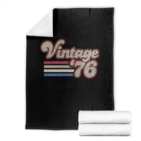 Vintage 50th Birthday Throw Blanket Retro 1976 50 Year Old Stripes