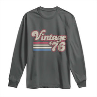 Vintage 50th Birthday Long Sleeve Shirt Retro 1976 50 Year Old Stripes