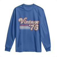 Vintage 50th Birthday Long Sleeve Shirt Retro 1976 50 Year Old Stripes