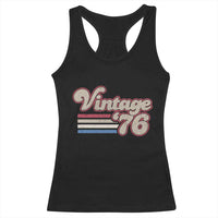Vintage 50th Birthday Racerback Tank Top Retro 1976 50 Year Old Stripes