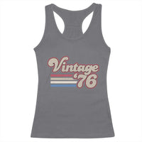 Vintage 50th Birthday Racerback Tank Top Retro 1976 50 Year Old Stripes