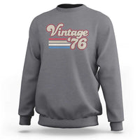 Vintage 50th Birthday Sweatshirt Retro 1976 50 Year Old Stripes