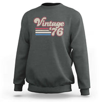 Vintage 50th Birthday Sweatshirt Retro 1976 50 Year Old Stripes