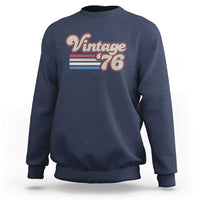 Vintage 50th Birthday Sweatshirt Retro 1976 50 Year Old Stripes