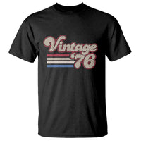 Vintage 50th Birthday T Shirt Retro 1976 50 Year Old Stripes