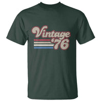 Vintage 50th Birthday T Shirt Retro 1976 50 Year Old Stripes