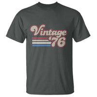 Vintage 50th Birthday T Shirt Retro 1976 50 Year Old Stripes