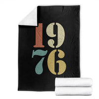 50th Birthday Throw Blanket Retro Vintage 1976 50 Year Old Gifts