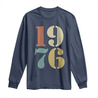 50th Birthday Long Sleeve Shirt Retro Vintage 1976 50 Year Old Gifts