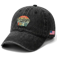 Vintage 1946 Washed Cotton Baseball Cap 80 Year Old 80th Birthday Gifts