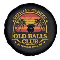 Funny 50th Birthday Spare Tire Cover Retro Old Balls Club Gag Gift