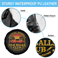 Funny 50th Birthday Spare Tire Cover Retro Old Balls Club Gag Gift