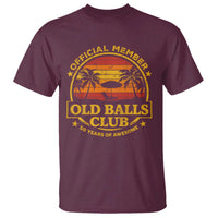 Funny 50th Birthday T Shirt Retro Old Balls Club Gag Gift