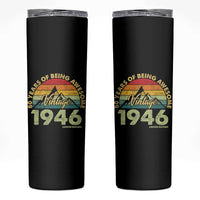 80th Birthday Skinny Tumbler Vintage 1946 Limited Edition 80 Year Old Gift