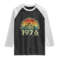50th Birthday Raglan Shirt Vintage 1976 Limited Edition 50 Year Old Gift