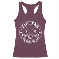 50th Birthday Golf Racerback Tank Top Vintage 1976 Fif Tee And Still On Par Golf Lover Gift