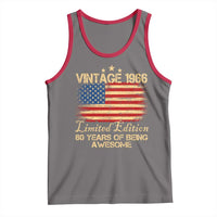 60th Birthday Tank Top Vintage 1966 Limited Edition 60 Year Old Birthday USA Flag