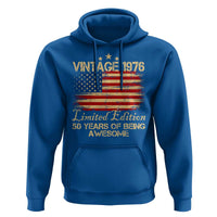 50th Birthday Hoodie Vintage 1976 Limited Edition 50 Year Old Birthday USA Flag
