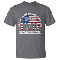 80th Birthday T Shirt Vintage 1946 80 Year Old Birthday American Flag
