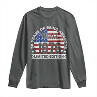 50th Birthday Long Sleeve Shirt Vintage 1976 50 Year Old Birthday American Flag