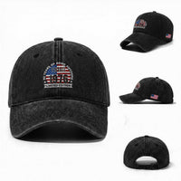 50th Birthday Washed Cotton Baseball Cap Vintage 1976 50 Year Old Birthday American Flag