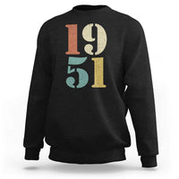 75th Birthday Sweatshirt Classic Retro 1951 70 Year Old Gifts