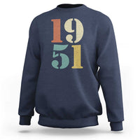75th Birthday Sweatshirt Classic Retro 1951 70 Year Old Gifts