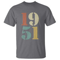 75th Birthday T Shirt Classic Retro 1951 70 Year Old Gifts