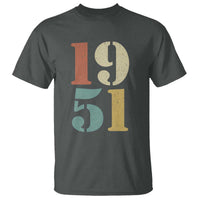 75th Birthday T Shirt Classic Retro 1951 70 Year Old Gifts