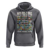 Protect Our National Parks Hoodie 63 Parks Over Profits Camping Hiking Sunrise Pine Tree