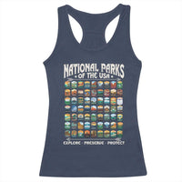 Protect Our National Parks Racerback Tank Top 63 Parks Over Profits Camping Hiking Sunrise Pine Tree
