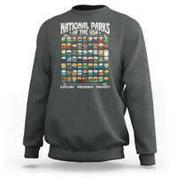 Protect Our National Parks Sweatshirt 63 Parks Over Profits Camping Hiking Sunrise Pine Tree