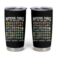 Protect Our National Parks Tumbler Cup 63 Parks Over Profits Camping Hiking Sunrise Pine Tree