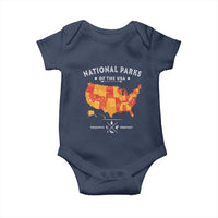 Protect Our National Parks Baby Onesie Of The Usa Map NPS