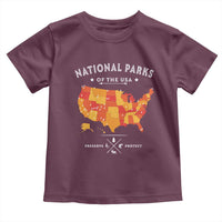Protect Our National Parks Toddler T Shirt Of The Usa Map NPS