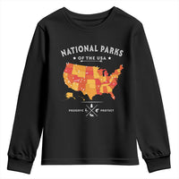 Protect Our National Parks Youth Sweatshirt Of The Usa Map NPS