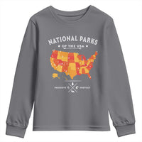 Protect Our National Parks Youth Sweatshirt Of The Usa Map NPS