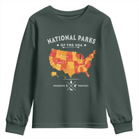 Protect Our National Parks Youth Sweatshirt Of The Usa Map NPS