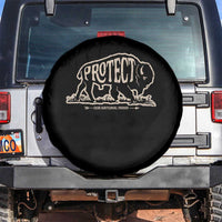Protect Our National Parks Spare Tire Cover Bison Buffalo Vintage