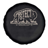 Protect Our National Parks Spare Tire Cover Bison Buffalo Vintage