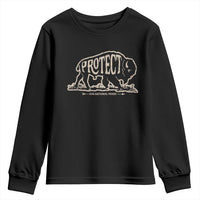 Protect Our National Parks Youth Sweatshirt Bison Buffalo Vintage
