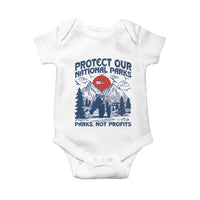 Protect Our National Parks Baby Onesie Parks Not Profits Wildlife Forestcore